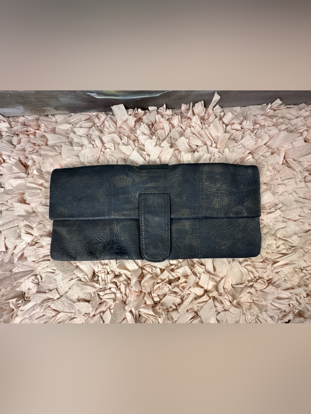Lulu Townsend Deep Navy Blue Shimmer Clutch 💙✨